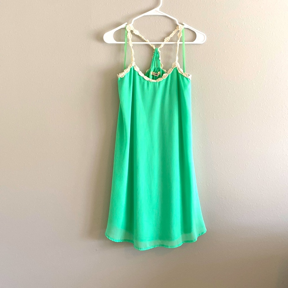 Mint Green Halter Dress, S